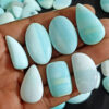 Blue Opal Cabochon AAA+ Blue Opal Stone, Wholesale lot Blue Opal Loose Gems, Dyed Blue Opal Gemstones for jewelry Mix Size/Shapes per Carats