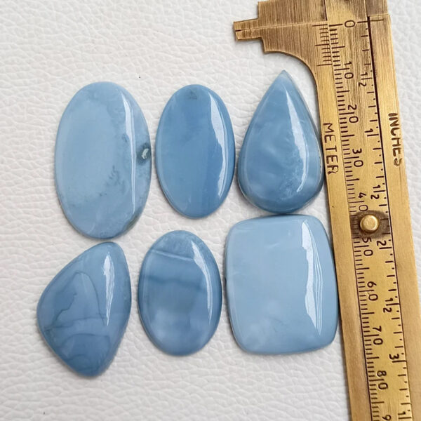 Blue Opal Cabochon AAA+ Blue Opal Stone, Wholesale lot BLue Opal Loose Gems, Blue Opal Gemstones for jewelry Mix Size/Shapes per Carats