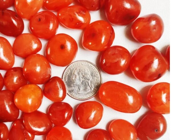 Carnelian Tumbled Stone, Carnelian Agate Tumble, Carnelian Loose Tumble, Crystal Healing Stone, Reiki Tumble, Crystal Craft kits for Jewelry